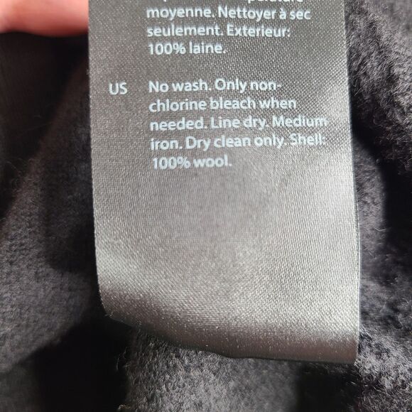 COS L Wool Black Large Full Zip Cardigan Office Career Business - Picture 11 of 12